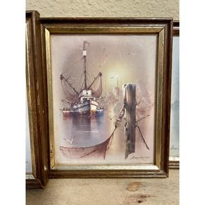 Vintage Andres Orpinas Ship Prints, nautical prints